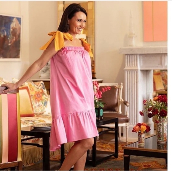 Antonio Melani Kimberly Whitman Caroline 4 sleeveless shift bow dress pink - Picture 4 of 9